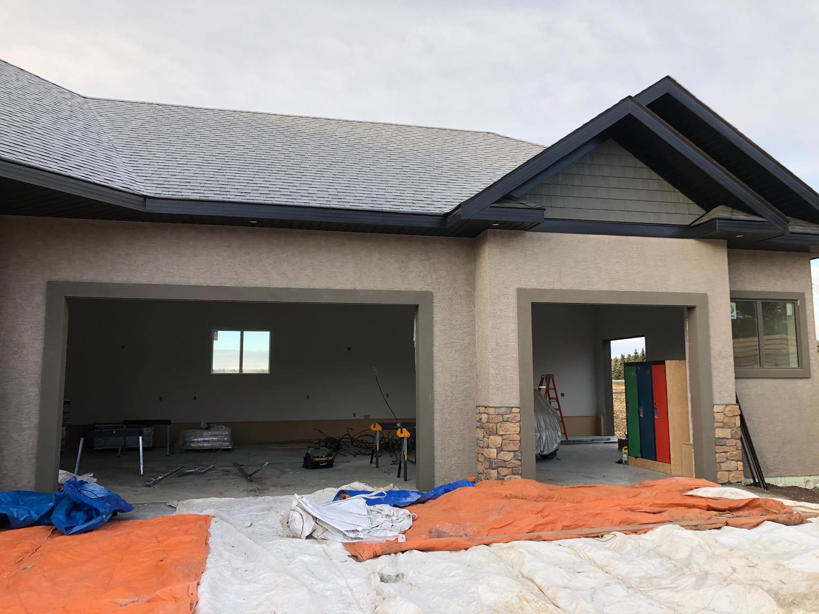 Garage door before the first project